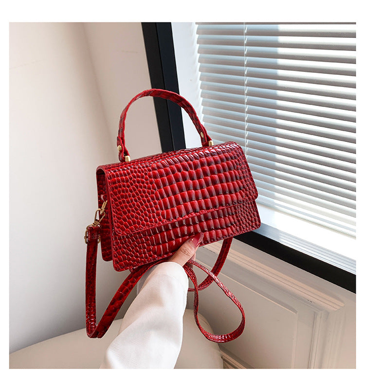 Retro trend tooth stylish shoulder bag 2024 autumn and winter new casual simple handbag fashion crossbody small square bag