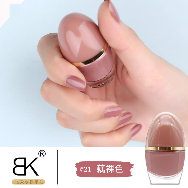 bk cute internet celebrity small easter egg 35 colors whitening 7 days water-based nail polish no baking long-lasting can not be peeled off wholesale 