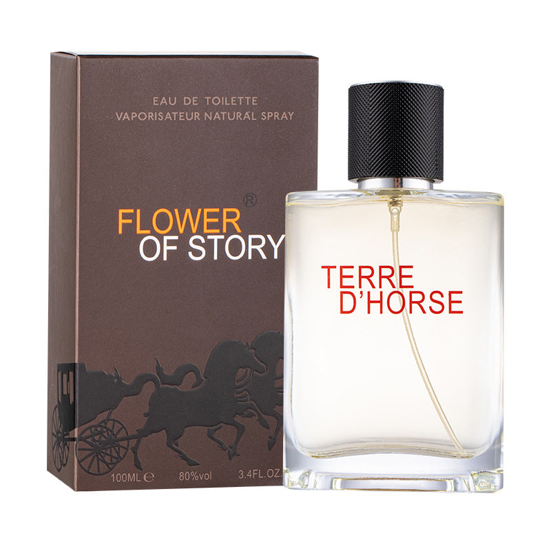 Flower Story New Earth Men's Perfume Douyin Live Streaming Hot Sale Woody Fragrance Long-lasting Fragrance Male God Gift 