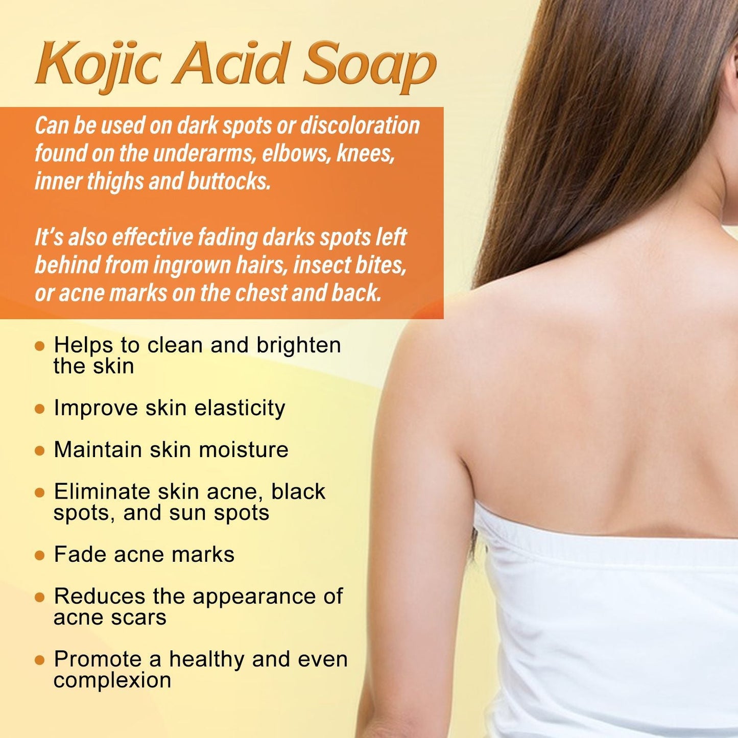 Jaysuing Kojic Acid Soap Brightens Skin, Exfoliates, Deep Cleanses, Softens Skin, Lightens Spots, Skin Care Soap 