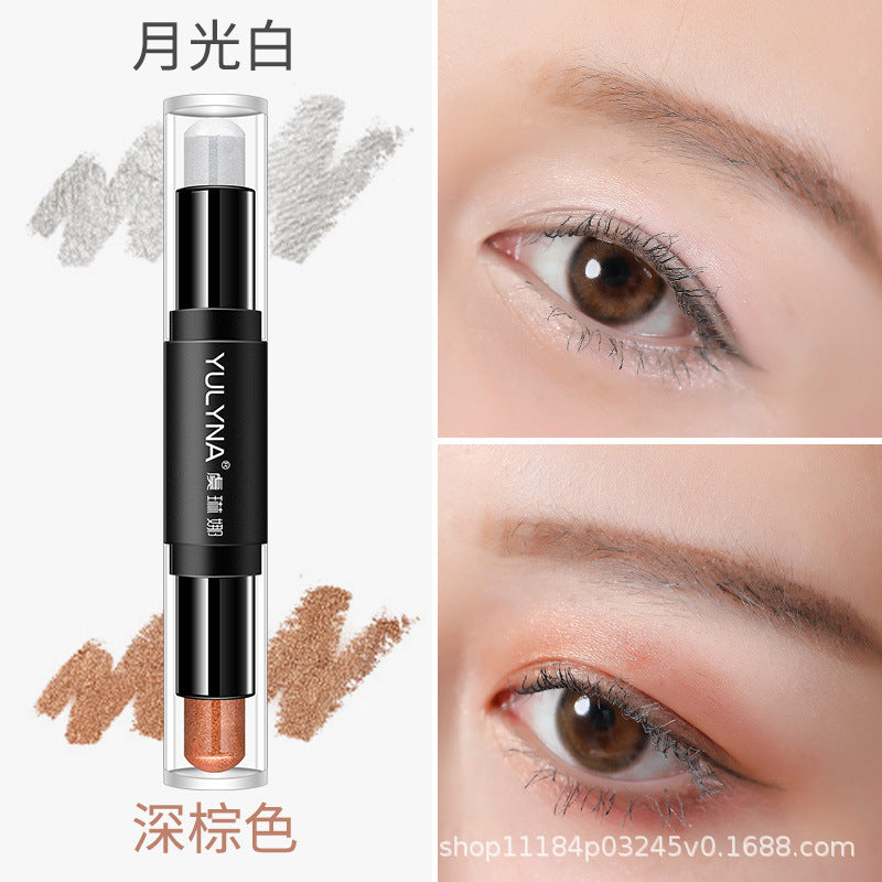 Yu Linna domestic spot double-head eye shadow stick beginner eye shadow pen pearlescent wholesale one piece dropshipping factory direct sales