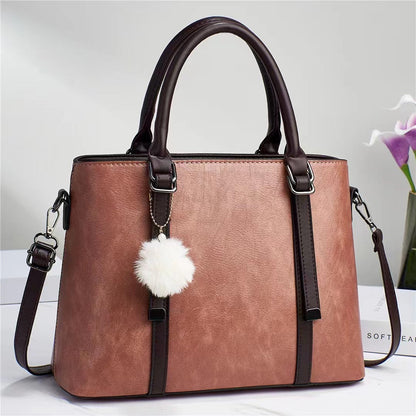 2024 autumn and winter women's bags new European and American retro large-capacity handbags trendy fashion one-shoulder messenger mother's bag 