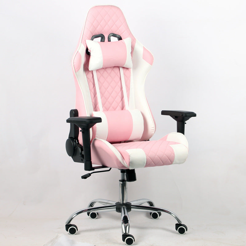 Gaming chair plaid fabric 4D armrest cushion shaped sponge lifting and rotating gaming chair 781