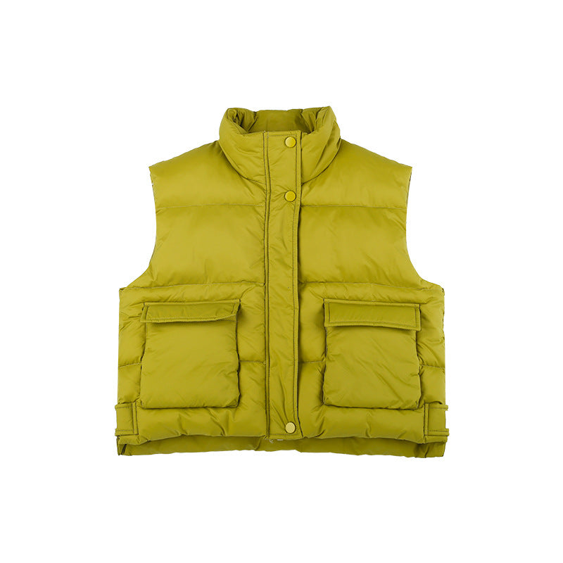 [Clearance Sale] Children's Thickened Padded Sleeveless Jacket Boys and Girls Handsome Cloud Velvet Cotton Warm Vest