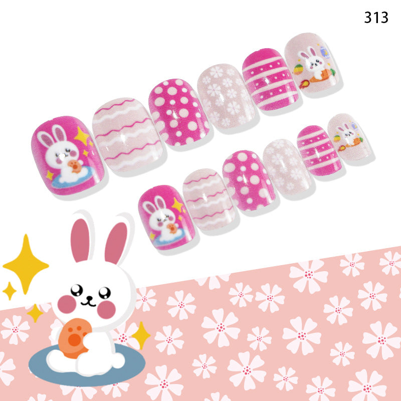 Nail art wearable nail tips cute Easter children's nail tips wearable nail tips patches fake nails finished nail tips