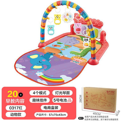 Spot cross-border hot-selling baby foot piano toy with music fitness frame newborn baby fitness equipment wholesale