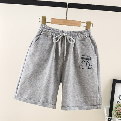 Children's shorts summer thin shorts summer children's clothing girls cotton shorts outer wear medium and large children's shorts trendy