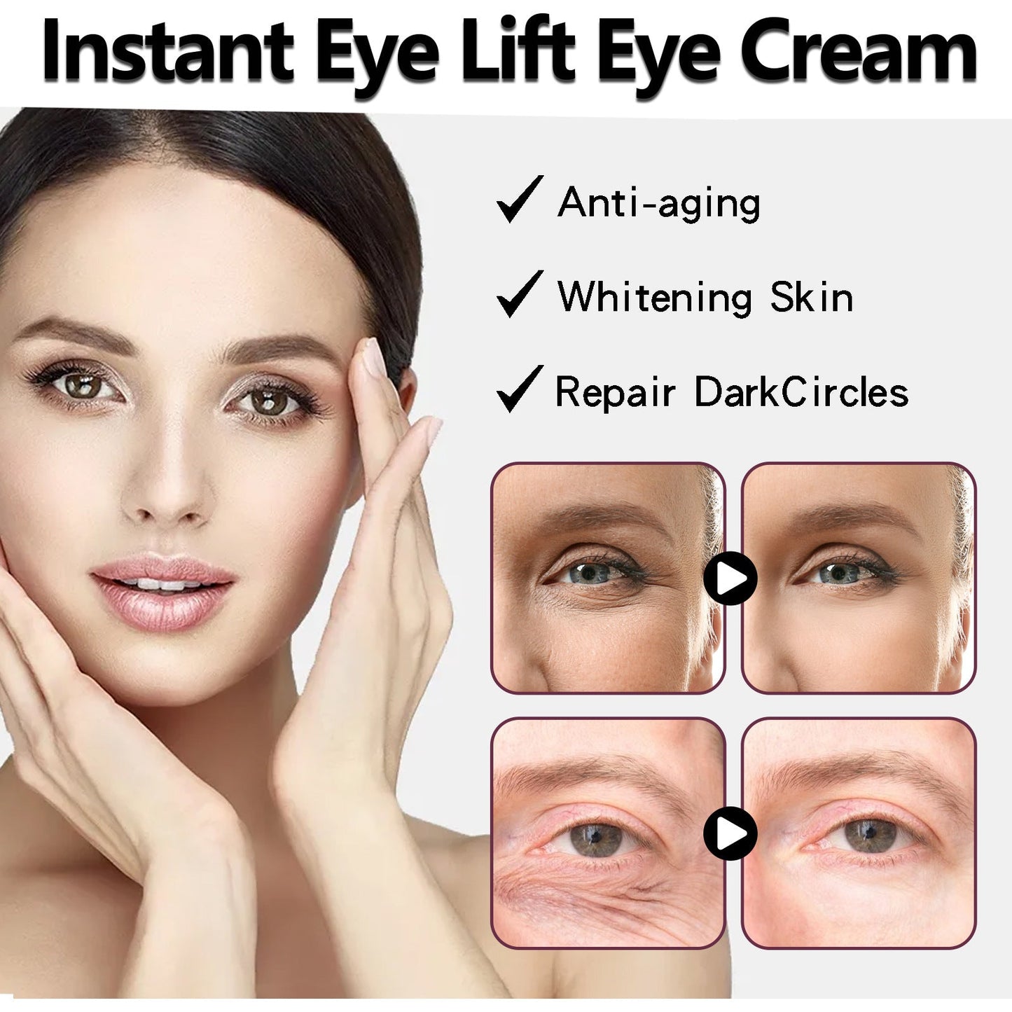 Hoygi eye lifting eye cream moisturizes and tightens the skin around the eyes to reduce fine lines, anti-aging and anti-wrinkle lifting eye cream 