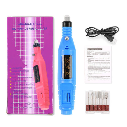 ប៉ូលាក្រចក mini electric nail polishing machine