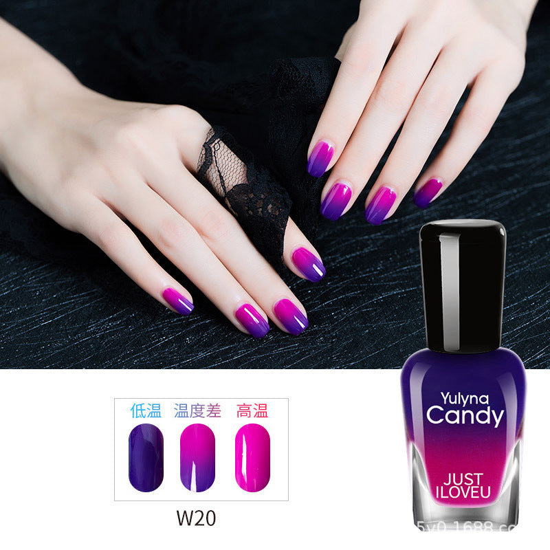 2024 new temperature-changing nail polish, no baking, quick drying, long-lasting, non-peelable, non-fading, multi-color nail polish, direct sales from manufacturers