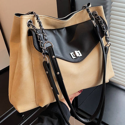 Cross-border large capacity bag women's autumn and winter new Korean version of niche tote bag fashion commuter shoulder messenger bag wholesale 