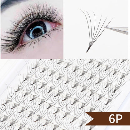 DIGNSEN false eyelashes factory cross-border supply to collect pointed hair CD DD curl 3P-20P8-18cm single cluster