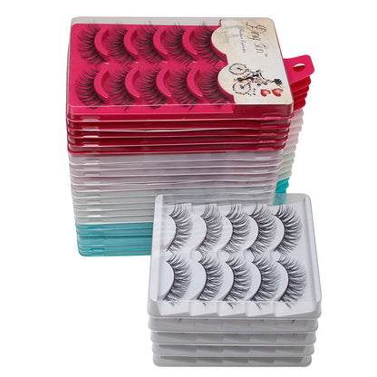 DINGSEN false eyelashes factory cross-border A20 five pairs of eyelashes little devil messy eyelashes candy color packaging