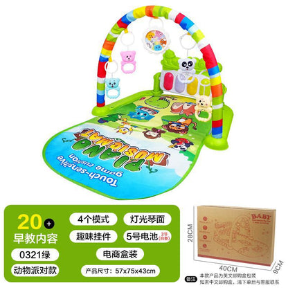 Spot cross-border hot-selling baby foot piano toy with music fitness frame newborn baby fitness equipment wholesale