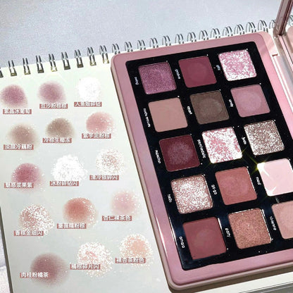 DIKALU Natasha 15-color eyeshadow European and American cement tray rose tray retro earth color eyeshadow tray cross-border