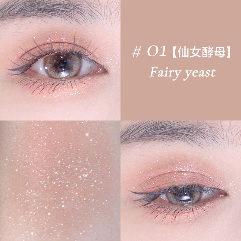 NOVO crushed diamond shimmer liquid one drop eye shadow brightens the single color eye shadow liquid pearlescent fine shimmer tear waterproof not easy to remove makeup