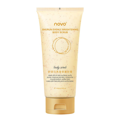 NOVO Body Scrub ខ្លួនអោយស និងភ្លឺរលោង  ផ្តល់សំណើម ផ្តល់សំណើម បំបាត់មុន ជាំ អាចម៍រុយ ស្បែកស ទាំងបុរស និងស្រ្តី ល្អប្រើនៅរដូវក្តៅ