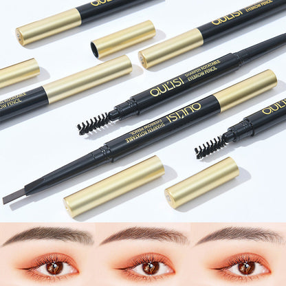 [Replacement pen head wholesale] Oulis gold tube double-head eyebrow pencil rotating and not easy to fade female beginners