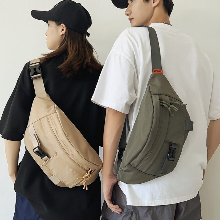 Cross-border chest bag women ins trendy sports cycling messenger bag casual fashion lightweight shoulder bag waist bag men wholesale 