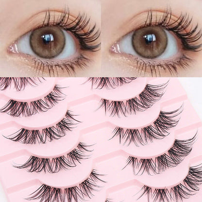 DINGSEN false eyelashes factory cross-border single fish line stem segmented eyelashes net red fox series one-piece eyelashes