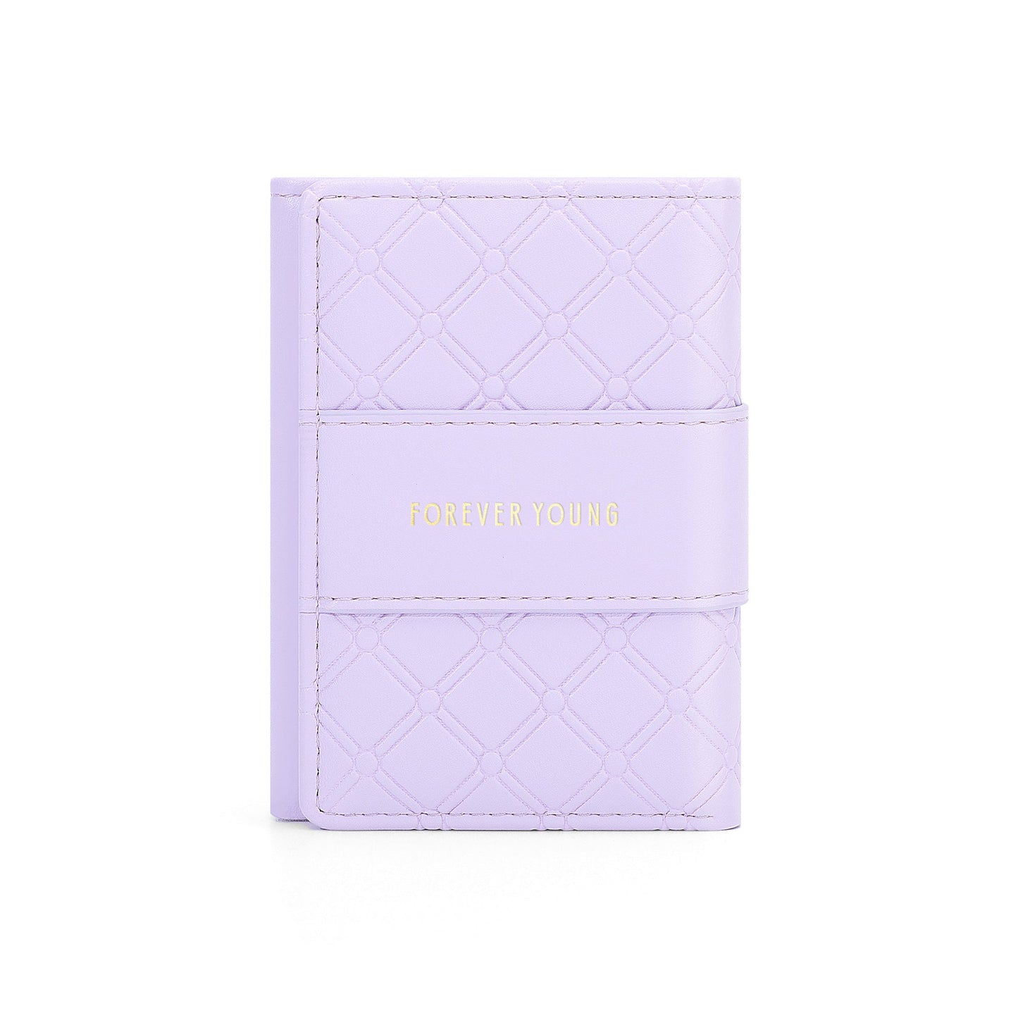 forever young wallet short women's high-end short tri-fold fashion pu coin purse diamond card bag 