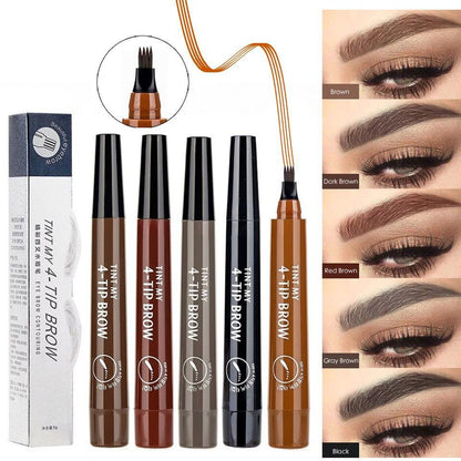 Cross-border makeup suake four-pronged eyebrow pencil four-pronged water eyebrow pencil four-head eyebrow pencil color holding thick rod liquid foreign trade model