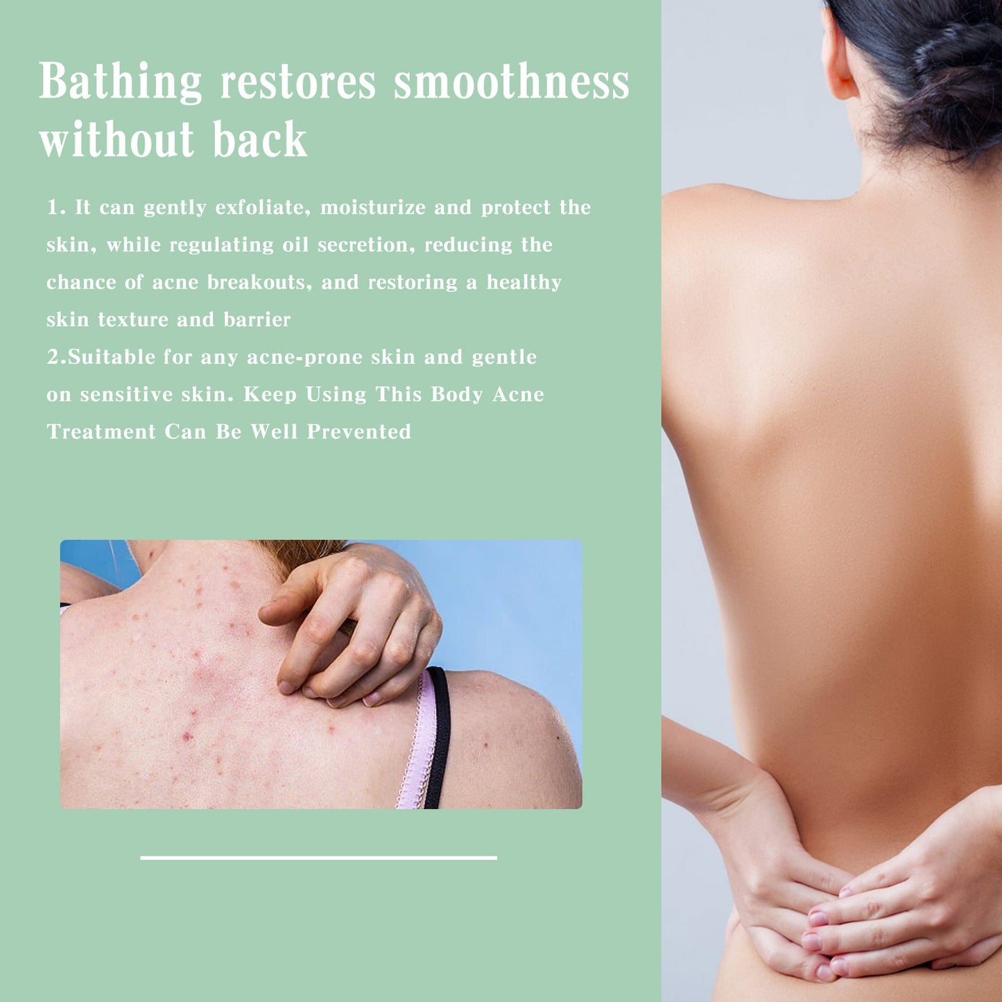 Jaysuing Back Acne Repair Spray បំបាត់ស្នាមមុន ជួសជុលខ្នង ស្មា និងដងខ្លួន សម្អាត និងធ្វើអោយស្បែករលោង 