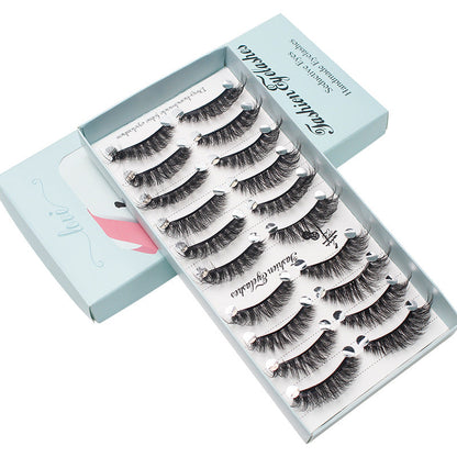 False Eyelash Sticker Fairy រោមភ្នែកបែបធម្មជាតិ 10 គូក្នុងមួយប្រអប់​ ស្រាលស្រួលពាក់