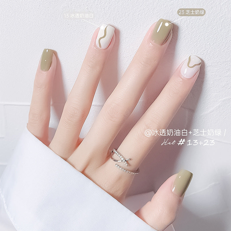 Water-based nail polish, no baking, quick drying, long-lasting, non-peelable, bell autumn and winter transparent nude jelly nail polish for nail salon