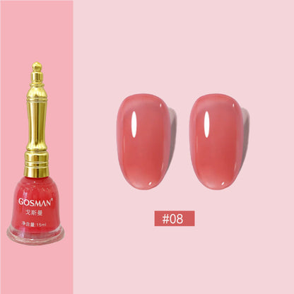 Gosman's new small bell nail polish is long-lasting and can't be torn off. It doesn't need to be baked and quick-drying. The factory wholesales the nail polish.