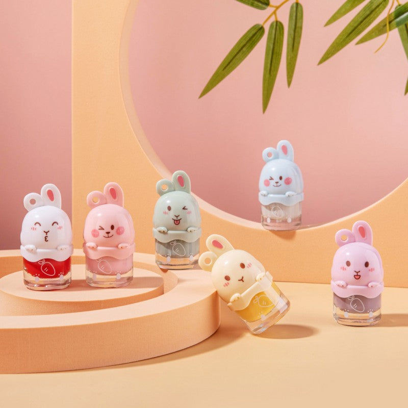 Cute rabbit whitening nail polish water-based, odorless, quick-drying, no-bake, versatile, cute, natural, novice, wholesale factory