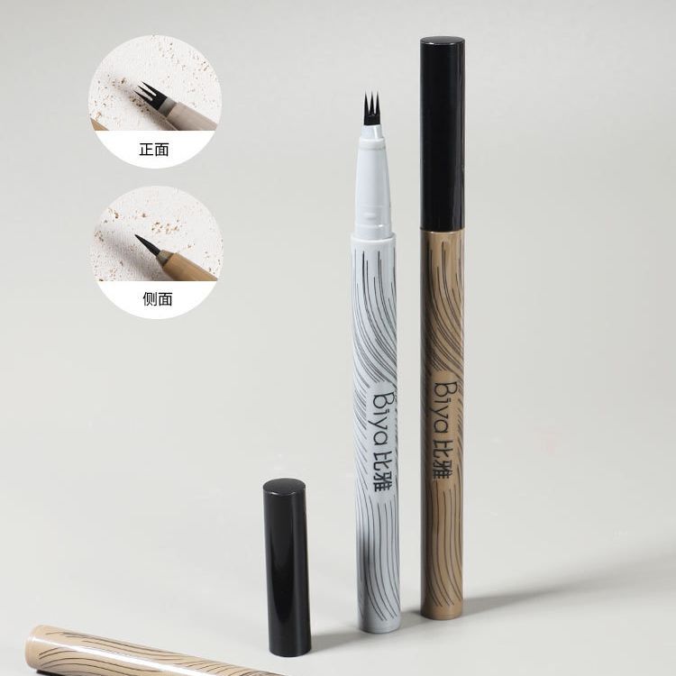 Three-in-one eyebrow pencil, natural waterproof and long-lasting eyebrow pencil for beginners, Xizi ultra-fine eyebrow cream, double-headed, three-dimensional and non-smudged