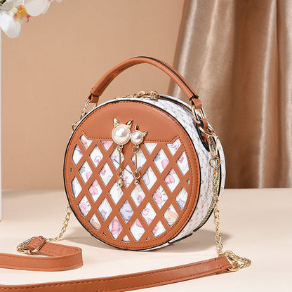 2024 autumn and winter bags for women new casual mobile phone bags crossbody small round bags for women trendy fashion sweet chain bags 