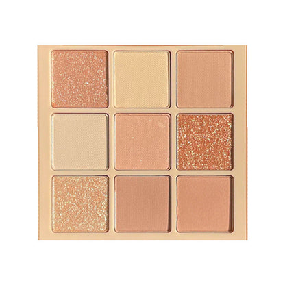 DIKALU Milk Tea Nine-color Eyeshadow Nine-grid Eyeshadow 9-color Transparent Acrylic Plate Bead Matte Nude Color Cross-border