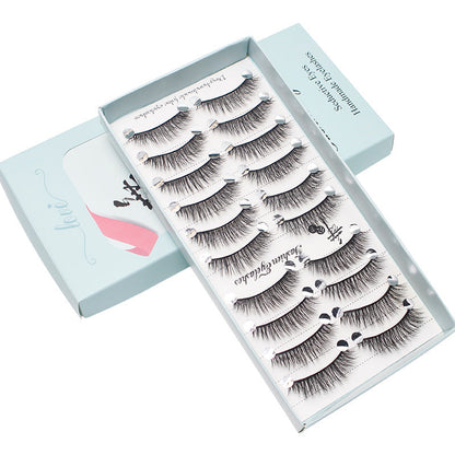 False Eyelash Sticker Fairy រោមភ្នែកបែបធម្មជាតិ 10 គូក្នុងមួយប្រអប់​ ស្រាលស្រួលពាក់