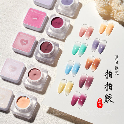 Summer gradient blush Xiaoying pat pat glue nail salon wash-free painting all-match semi-solid pat pat glue nail