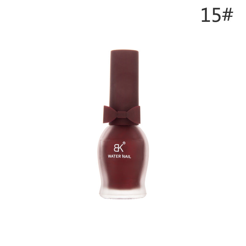 BK bow 30 colors matte matte whitening 7 days water-based nail polish no baking no odor can not be peeled wholesale