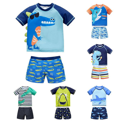 Children's swimsuit split 2024 summer new shark large and medium-sized children's hot spring swimsuit boy baby swimsuit wholesale