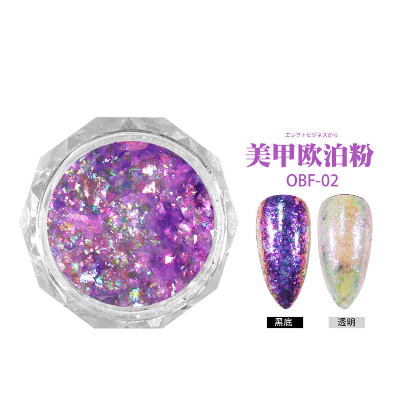 Opal pink aurora brocade pink net red nail art super fairy gradient fantasy color polarized watercolor magic mirror powder spring and summer popular color