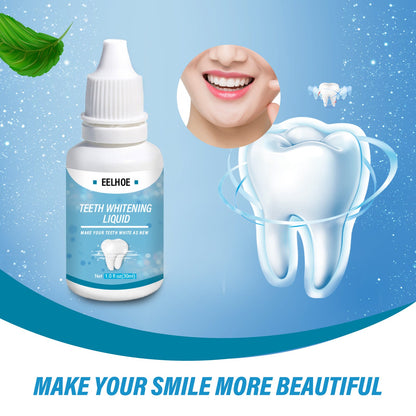 Teeth Whitening Liquid បំបាត់ធ្មេញលឿង ធ្មេញខ្មៅ ធ្មេញបារី ធ្វើអោយខ្យល់ដង្ហើមស្រស់ថ្លា និងធ្វើអោយធ្មេញភ្លឺ 