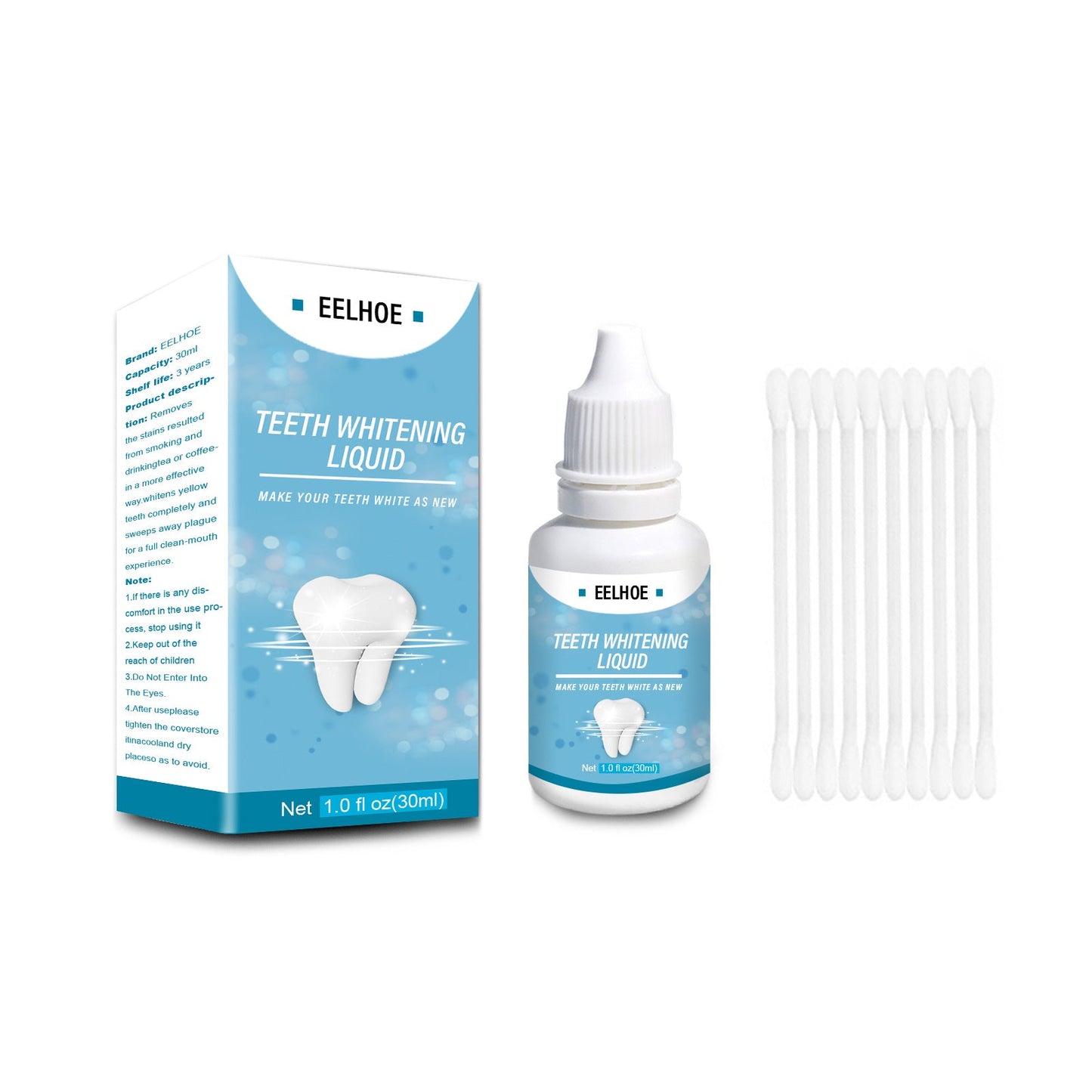 Teeth Whitening Liquid牙齿液祛除黄牙黑牙烟牙清新口气洁白提亮