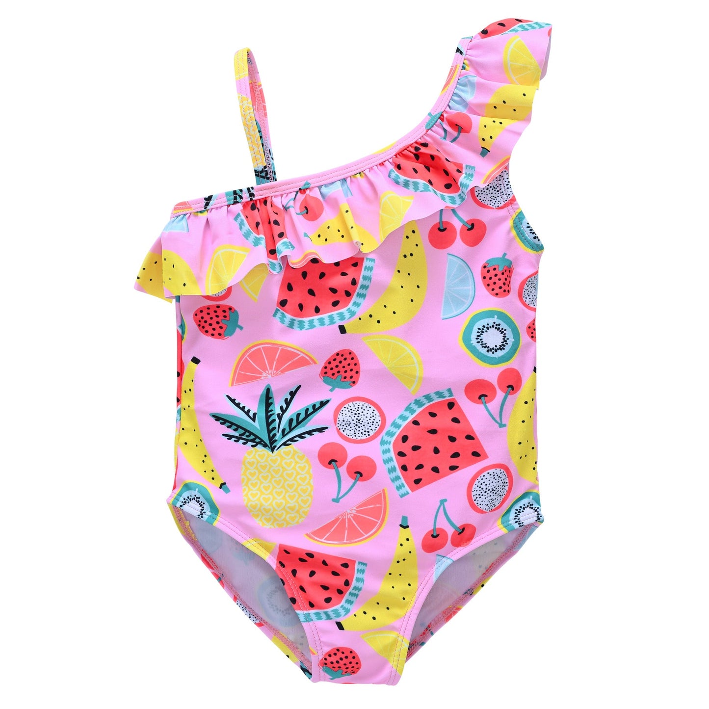 Girls swimsuit European and American 2024 new one-piece big and small children baby girl cute hot spring swimsuit cross-border manufacturers 