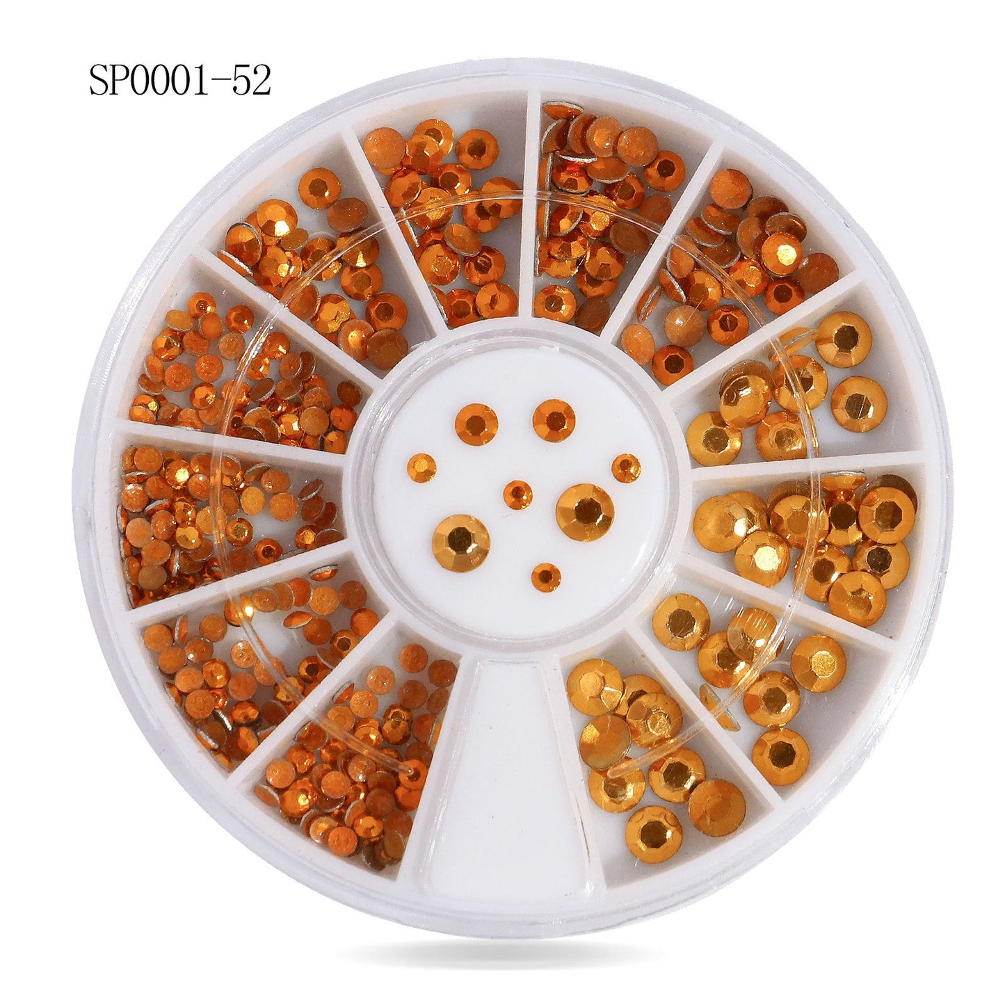 Cross-border nail art accessories nail flat bottom fantasy alloy diamond special-shaped white AB rhinestone accessories 12 grid turntable wholesale