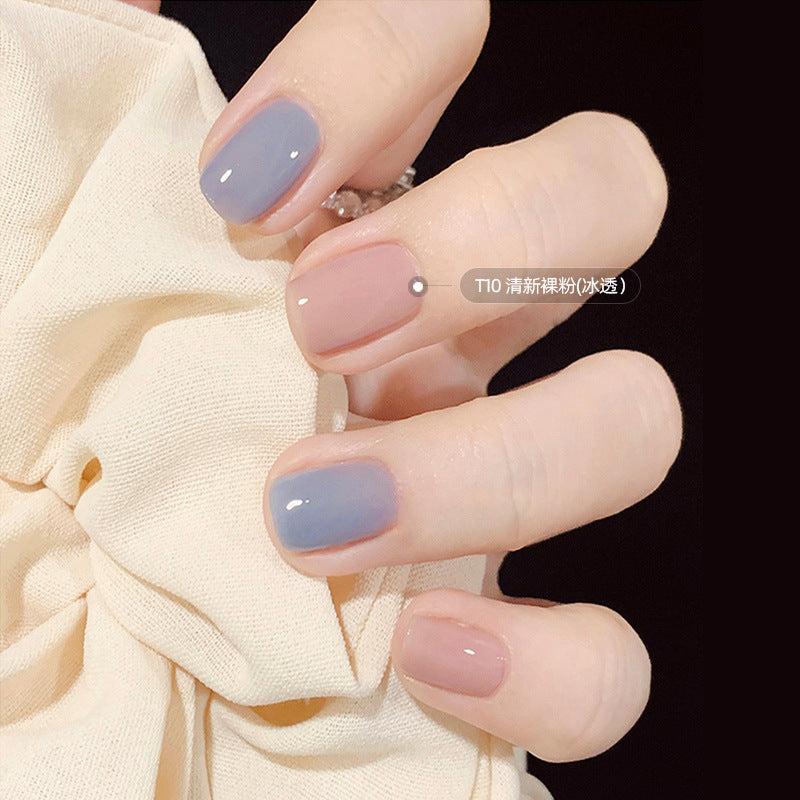 Water-based transparent nail polish matte nude color long-lasting tearable no-bake odorless nail polish glossy nail polish manufacturers wholesale 