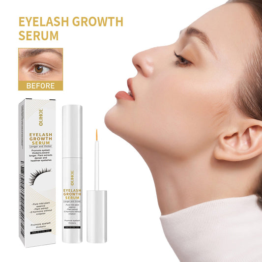 OUHOE eyelash serum is gentle, natural, moisturizing, beautiful, thick, long, black, curled, and traceless eyelashes. 