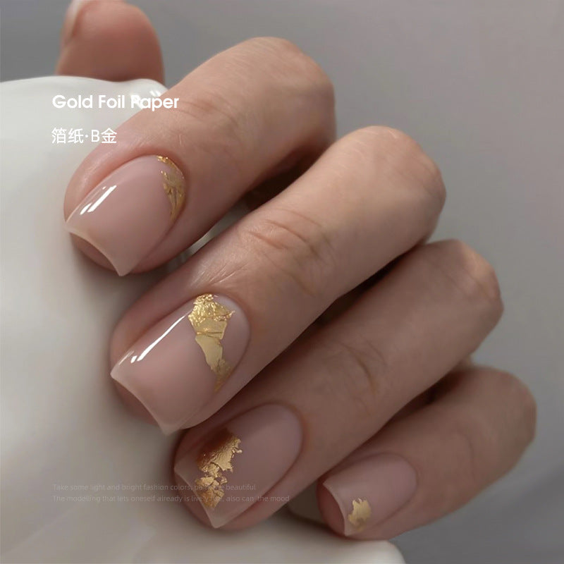 Nail Art Gold and Silver Foil Nail Decoration Colored Double-sided Gold Light Gold Champagne Retro Silver Foil Sticker