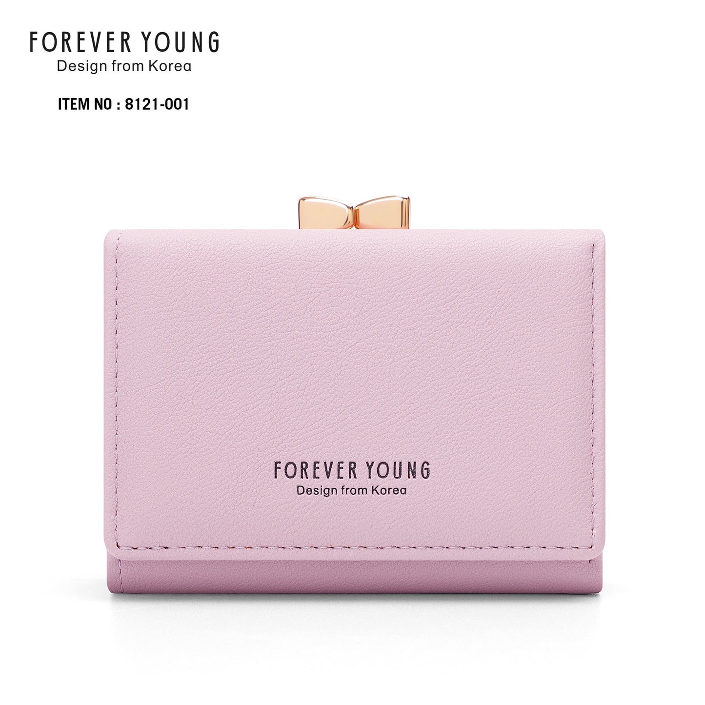 forever young wallet women's short cute Japanese style student wallet Korean version simple three folding coin purse