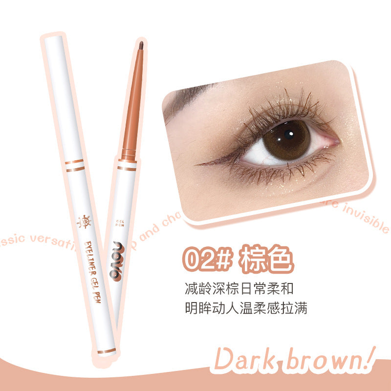 NOVO Color-Cooling Soft Eyeliner Gel Pencil is extremely fine and smooth to the touch. It can be applied naturally and not easily blurred. 