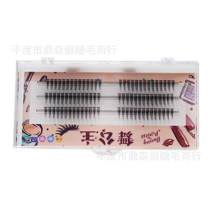 Dancing Princess Little Devil Segmented False Eyelashes Natural Style Thick Single Cluster Self-grafted Eyelashes COS