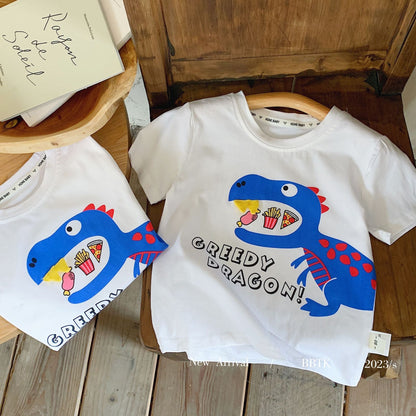 Children's T-shirt 2023 Bangcheng summer style boys and small children's little dinosaur short-sleeved T baby cute T-shirt trendy F0134